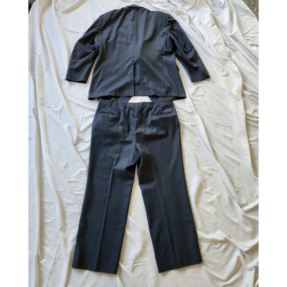 80s Blue Pinstripe‎ Suit